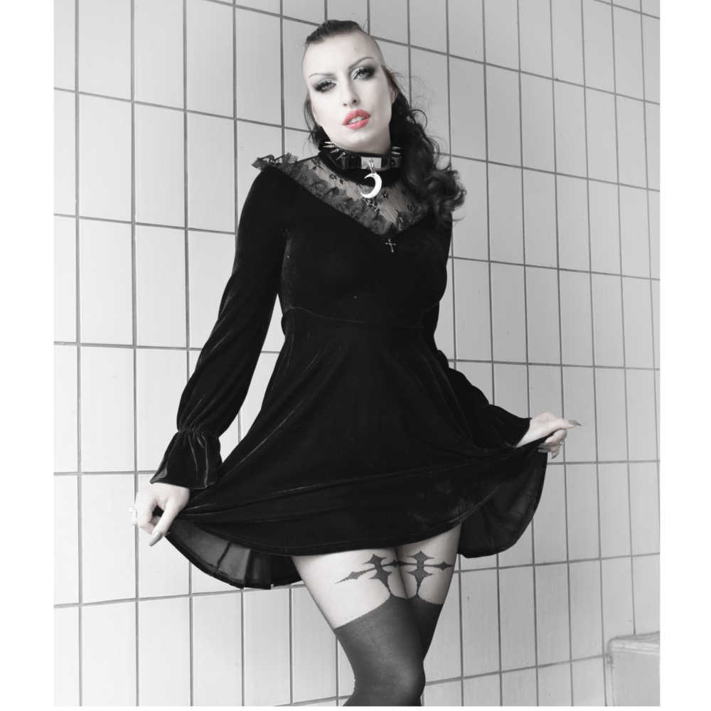 Pamela Mann - Gothic Cross Collants - Noir